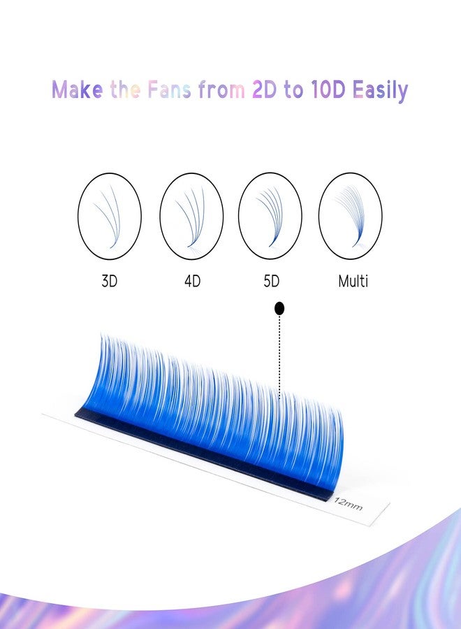 TDANCE Colorful Easy Fan Volume Lashes Eyelash Extension Supplies Rapid Blooming Volume Eyelash Extensions Thickness 0.07 D Curl Mix 8-15mm Self Fanning Eyelashes Extension (Brown,D-0.07,8-15mm) - Image 4